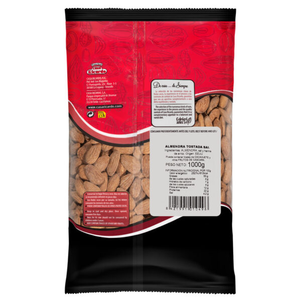 Almendra Tostada Sal - 1kg. - Imagen 3